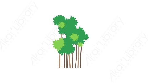 AE模板 36-tree-4树木植物森林MG扁平卡通自然元素图标