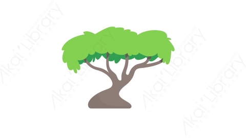 AE模板 37-tree-5树木植物森林MG扁平卡通自然元素图标