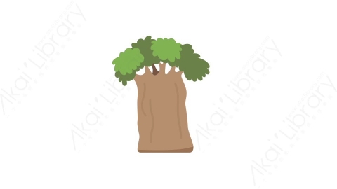 AE模板 39-tree-7树木植物森林MG扁平卡通自然元素图标