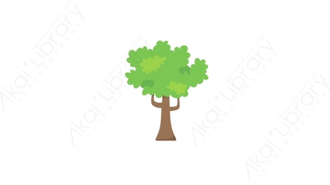 AE模板 43-tree-11树木植物森林MG扁平卡通自然元素图标