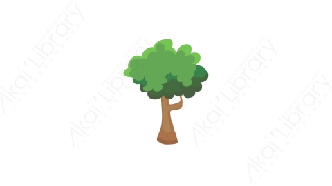 AE模板 47-tree-15树木植物森林MG扁平卡通自然元素图标