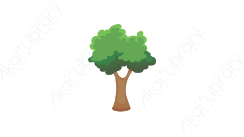 AE模板 48-tree-16树木植物森林MG扁平卡通自然元素图标