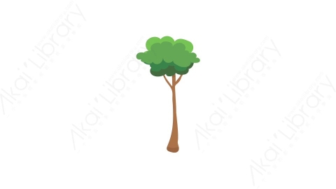 AE模板 50-tree-18树木植物森林MG扁平卡通自然元素图标