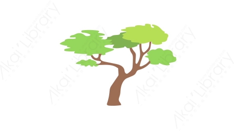 AE模板 53-tree-21树木植物森林MG扁平卡通自然元素图标