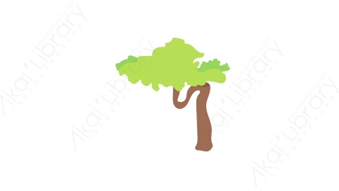 AE模板 56-tree-24树木植物森林MG扁平卡通自然元素图标