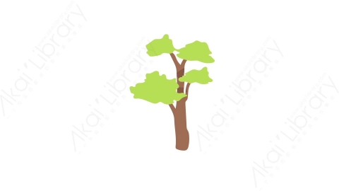AE模板 57-tree-25树木植物森林MG扁平卡通自然元素图标