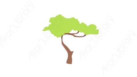 AE模板 59-tree-27树木植物森林MG扁平卡通自然元素图标