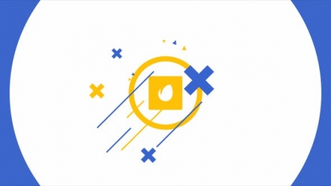 AE模板 扁平mg动画2d简约形状动画片头logo演绎
