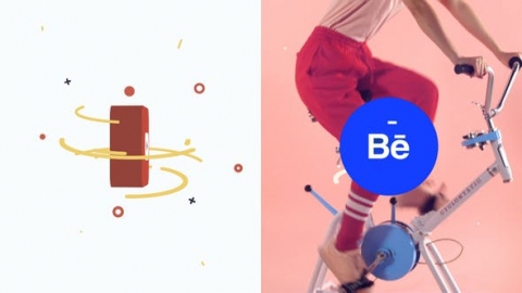 AE模板 MG动画2D多彩线条动画徽标开场视频片头logo演绎