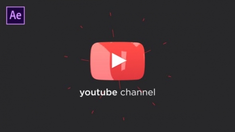 AE模板 扁平MG动画企业介绍搜索框快速线条形状动画徽标片头logo演绎