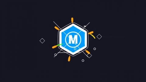 AE模板 现代企业时尚2D汇聚发散扁平MG动画徽标片头logo演绎开场视频
