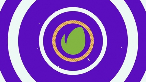 AE模板 2D简约时尚旋转线条发散扁平MG动画徽标片头logo演绎开场视频
