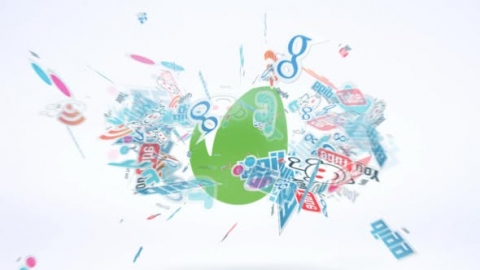 AE模板 震撼溢出旋转消散徽标片头logo演绎开场视频