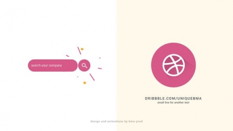 AE模板 现代简约多彩时尚搜索框旋转发散扁平MG动画徽标片头logo演绎开场视频