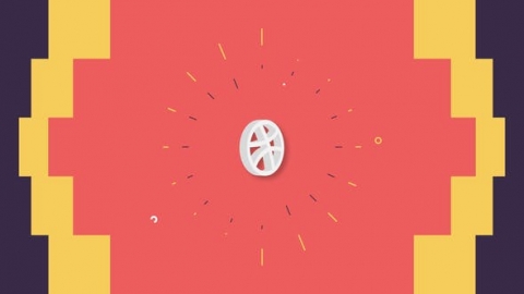AE模板 时尚3D线条图形展开发散平MG动画徽标片头logo演绎开场视频