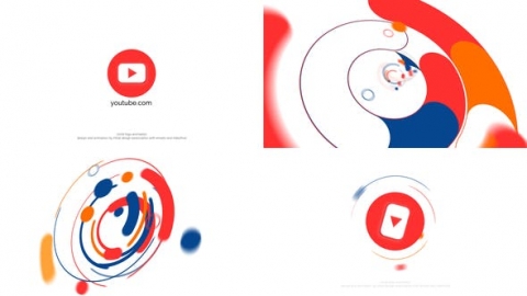 AE模板 立体线条旋转动画MG动画徽标片头logo演绎开场视频