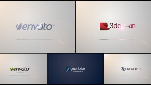 AE模板-企业简约快速logo介绍发光快速简约logo介绍片头logo演绎开场视频