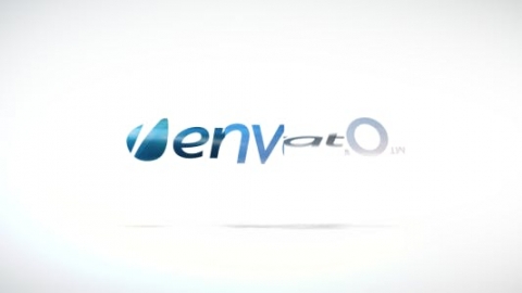 AE模板-清洁旋转徽标-2企业简约明亮文字标题旋转片头logo演绎开场视频