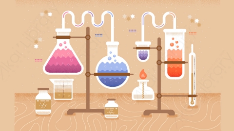 图片素材-扁平化学实验仪器-2