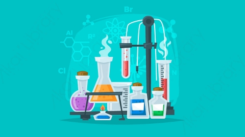 图片素材-扁平化学实验仪器-5