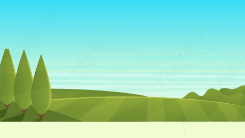 图片素材-扁平草原自然风景场景-23-1