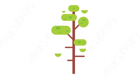 图片素材-MG游戏风格扁平树木植物道具-1