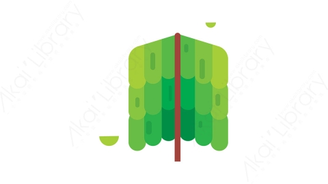 图片素材-MG游戏风格扁平树木植物道具-5