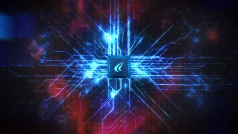 AE模板-cpu技术徽标震撼科技电路板CPU技术片头logo演绎开场视频