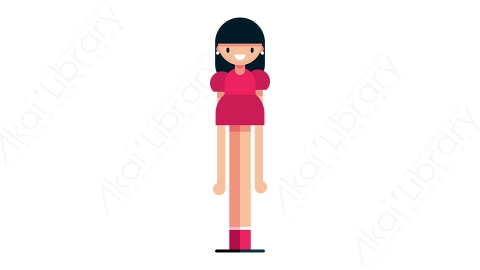 图片素材-女孩4MG扁平游戏风格人物角色