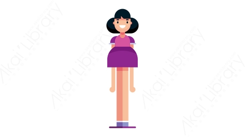 图片素材-女孩7MG扁平游戏风格人物角色