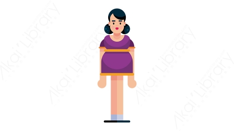 图片素材-女人10MG扁平游戏风格人物角色