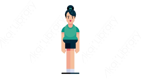 图片素材-女人13MG扁平游戏风格人物角色