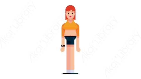 图片素材-女人16MG扁平游戏风格人物角色