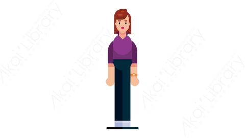 图片素材-女人7MG扁平游戏风格人物角色