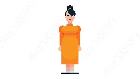 图片素材-女人MG扁平游戏风格人物角色