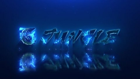 AE模板-金属反射粒子金属粒子反射片头logo演绎开场视频