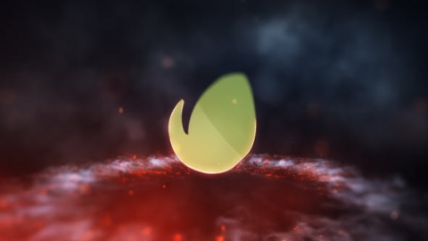 AE模板-金属火焰logo震撼金属烟雾火焰粒子片头logo演绎开场视频