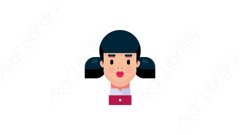 图片素材-女人发型12MG扁平游戏风格人物头像