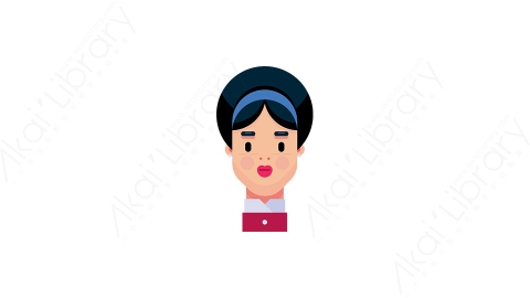图片素材-女人发型18MG扁平游戏风格人物头像