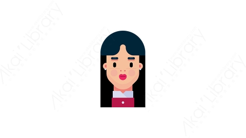 图片素材-女人发型2MG扁平游戏风格人物头像