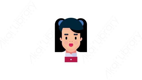 图片素材-女人发型4MG扁平游戏风格人物头像