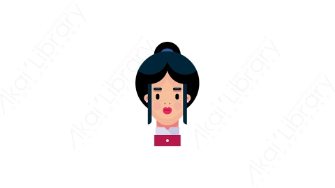 图片素材-女人发型6MG扁平游戏风格人物头像
