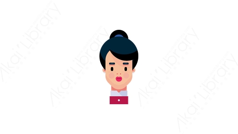 图片素材-女人发型7MG扁平游戏风格人物头像