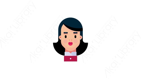 图片素材-女人发型8MG扁平游戏风格人物头像