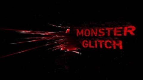 AE模板-恐怖电影标志彰显红色恐怖故障毛刺电影片头logo演绎开场视频