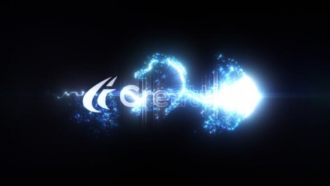 AE模板-魔术Swish徽标企业简约发光粒子消散片头logo演绎开场视频