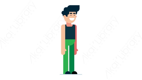 图片素材-人物角色男孩4MG扁平游戏风格