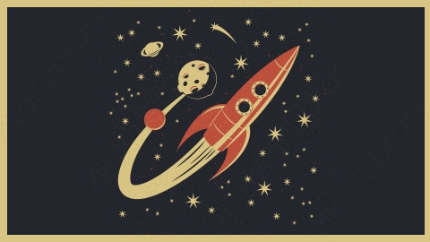图片素材-扁平太空宇宙星系场景-17