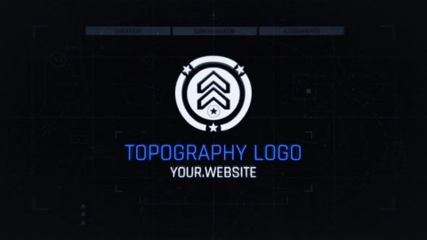 AE模板-现代信息徽标显示黑色简约信息数据科技显示片头logo演绎开场视频