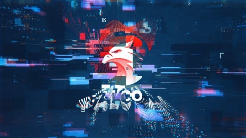 AE模板-像素化徽标虚拟科技简约像素化片头logo演绎开场视频